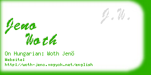 jeno woth business card